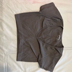Garage Gray Ribbed Crop Top